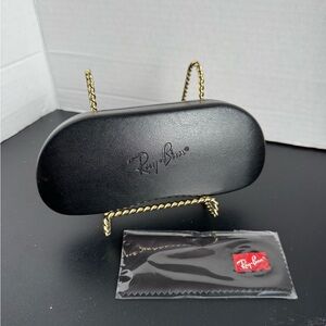 Ray-Ban Black Glasses Case with Red Cloth